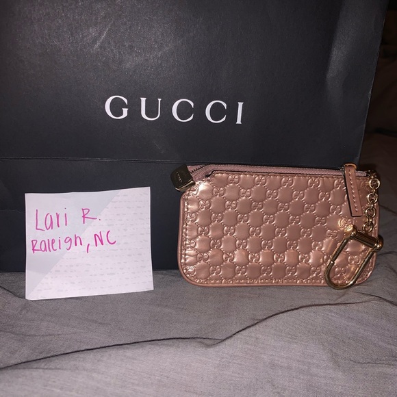 Gucci Key Case/Coin Purse Rose Gold/Pink - Picture 4 of 5